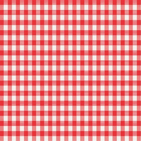 MENU Red & White Checkered Plastic Round Tablecloth ME2738843